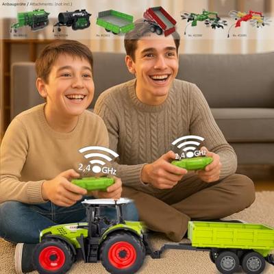 Jamara Claas Arion 660 + Kiepaanhanger op afstand (1:24) Jamara Claas Arion 660 + Kiepaanhanger op afstand (1:24)