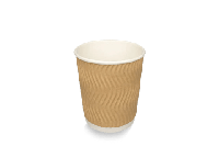 Kartonnen koffiebeker 230cc 8oz Ripple Kraft - thumbnail