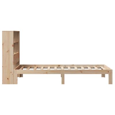 Bed met boekenkast zonder matras massief grenenhout 140x190 cm - thumbnail