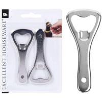 Flesopener metaal 9cm 2 delig - thumbnail