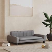 Hondenmand 90x53x30 cm kunstleer grijs - thumbnail