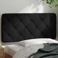 Hoofdbordkussen 100 cm stof zwart - thumbnail