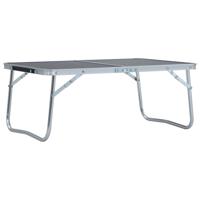 VidaXL Campingtafel inklapbaar 60x40 cm aluminium grijs - thumbnail