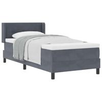 Boxspringbed met Matras Donkergrijs 100x200 cm Fluweel - thumbnail