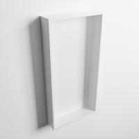 MONDIAZ EASY Nis 59,5x29,5cm in solid surface kleur Talc | Talc. 1 vak geschikt voor in- of opbouw - thumbnail