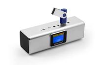 Technaxx MusicMan MA Display Soundstation Mini-luidspreker AUX, FM radio, SD, Draagbaar, USB Zilver - thumbnail