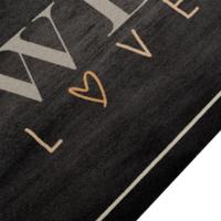 Keukenmat wasbaar koffietekst 60x300 cm fluweel - thumbnail