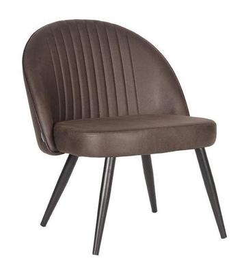 LABEL51 Fauteuil Enzo - Antraciet - Microfiber