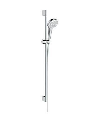 Hansgrohe Croma Select S Multi glijstangset met Croma Select S Multi handdouche 90cm met Isiflex`B doucheslang 160cm wit/chroom 26570400
