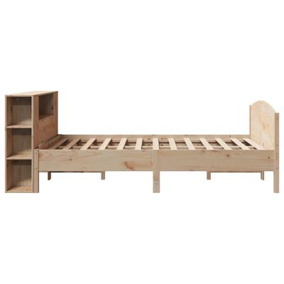 Bed met boekenkast zonder matras massief grenenhout 135x190 cm - thumbnail