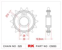 RK Sprocket 525 16z rubberized - thumbnail