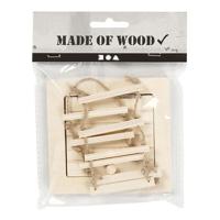 Creativ Company Mini houten zolderluik en touwladder - thumbnail