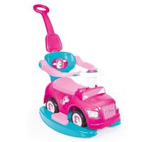 Dolu eenhoorn loopauto met duwstang roze - thumbnail