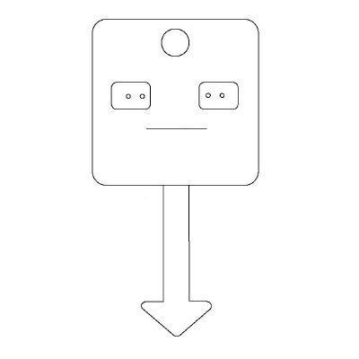 Byoux-kaartje type 18 - bxh 60x110 mm