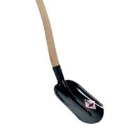 Bats middel zwart gehard staal met dubbelgebogen steel 100 cm - thumbnail