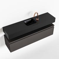 MONDIAZ ANDOR 120cm toiletmeubel dark grey. LEX 120cm wastafel urban midden 1 kraangat - thumbnail