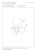 Lucide EXTRAVAGANZA CAMERA - Tafellamp - 1xE14 - Zwart - thumbnail