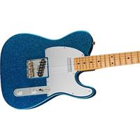 Fender J Mascis Telecaster MN Bottle Rocket Blue Flake elektrische gitaar met deluxe gigbag - thumbnail
