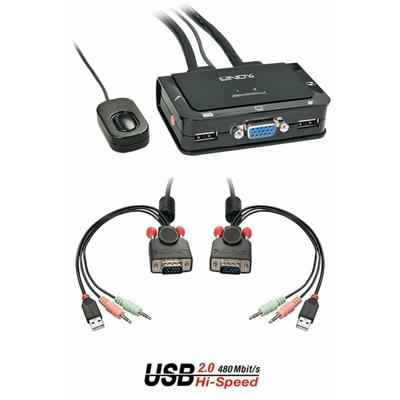 Lindy 42342 KVM-switch Zwart Lindy 42342 KVM-switch Zwart