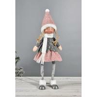 Decoratieve figuren DKD Home Decor Kerstmis Pop Polyester Meisjes (15 x 9 x 43 cm) (2 Stuks) - thumbnail