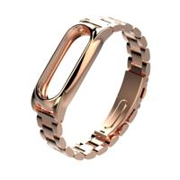 Mijobs Metal Strap for Original Xiaomi Mi Band 2 Strap Stainless Steel Bracelet Wristbands Replace Accessories Host not Included(Gold) - thumbnail