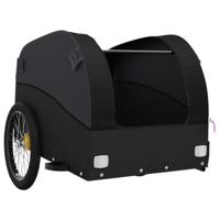 VidaXL Fietstrailer 45 kg ijzer zwart - thumbnail