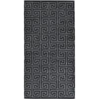 Cawö Cawo Noblesse Elegance Allover print Washandje 16/22 zwart - thumbnail