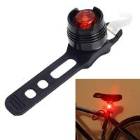 Aluminium fiets fietsen voor achterste staart helm rood wit LED flitslichten veiligheidswaarschuwing lamp fietsen voorzichtigheid licht waterdicht (ro - thumbnail