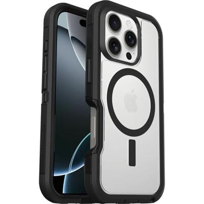 Otterbox Defender XT Case Apple iPhone 16 Pro Zwart, Transparant Stofdicht, MagSafe compatible, Stootbestendig, Met schouderriem