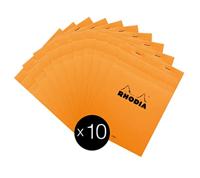 Schrijfblok rhodia a5 lijn 80vel 80gr kantln or | 10 stuks - thumbnail