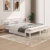 Bedframe massief grenenhout wit 150x200 cm 5FT King Size - thumbnail