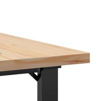 Salontafel O-frame 90x90x45,5 cm grenenhout en gietijzer - thumbnail