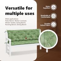 VidaXL Tuinbankkussens 2 st bladpatroon 150x50x7 cm stof - thumbnail