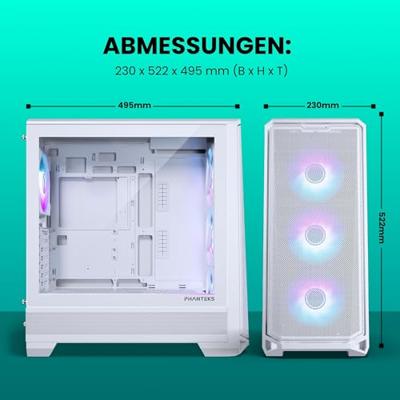 Phanteks PH-EC400GA_DMW01 Behuizing, Gaming-behuizing, PC-behuizing Wit Phanteks PH-EC400GA_DMW01 Behuizing, Gaming-behuizing, PC-behuizing Wit
