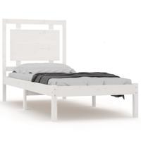 Bedframe massief hout wit 120x190 cm - thumbnail