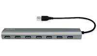 LogiLink UA0308 USB 3.2 Gen 1-hub 7 poorten Grijs - thumbnail