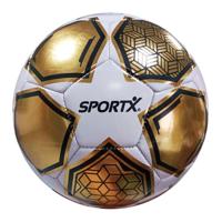 SportX voetbal goud wit star metallic 330-350gr, 21cm - thumbnail