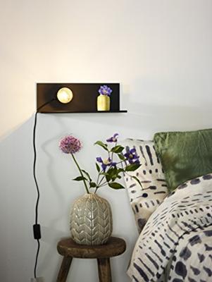 Lucide SEBO - Bedlamp / Wandlamp - 1xE27 - Zwart