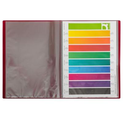 Q-CONNECT showalbum, A4, 40 tassen, rood