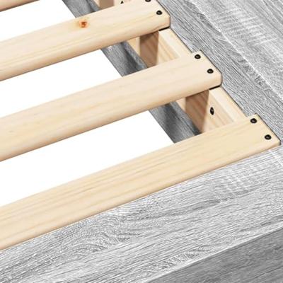 Bedframe bewerkt hout grijs sonoma eikenkleurig 140x200 cm