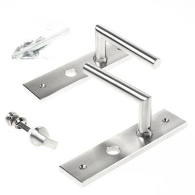 Deurkrukken Porto roestvaststaal op ronde rozet