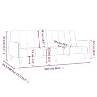 Slaapbank 2-zits fluweel zwart - thumbnail