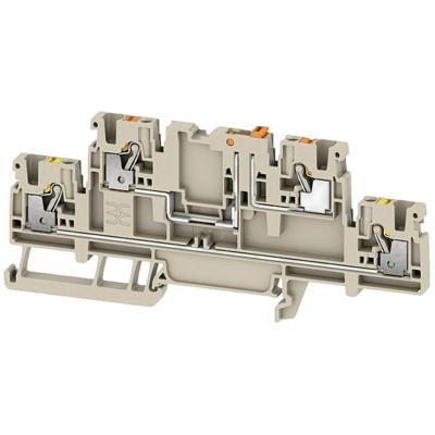Weidmüller 2744130000 Meetscheidingsklem 5.1 mm Push-In-klem, Steekaansluiting Donkerbeige 50 stuk(s) Piece