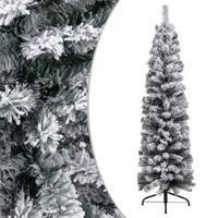 Kunstkerstboom met sneeuw smal 150 cm PVC groen - thumbnail