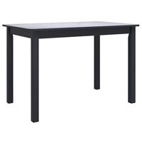 Eettafel 114x71x75 cm massief rubberwood zwart - thumbnail