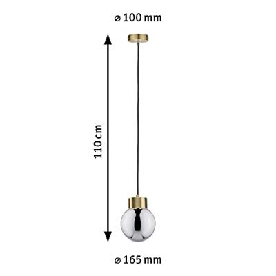 Paulmann Linja 79743 Hanglamp LED E27 20 W Messing (geborsteld), Rook Paulmann Linja 79743 Hanglamp LED E27 20 W Messing (geborsteld), Rook