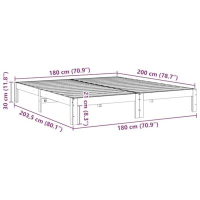 Bedframe zonder matras massief grenenhout 180x200 cm Bedframe zonder matras massief grenenhout 180x200 cm