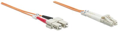 Intellinet 470391 Glasvezel Optische vezel Aansluitkabel 5.00 m Oranje [1x LC-stekker - 1x SC-stekker] 50/125 µ Multimode OM2