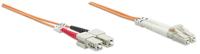Intellinet 470391 Glasvezel Optische vezel Aansluitkabel 5.00 m Oranje [1x LC-stekker - 1x SC-stekker] 50/125 µ Multimode OM2 - thumbnail