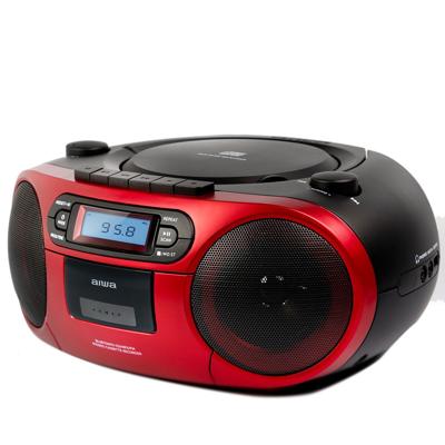 Aiawa Boombox BBTC-550MG ROJO CASETE/CD/USB/BT/MP3/FM PLL/AUX IN 3,5 mm/2 x 3 W BBTC-550RD